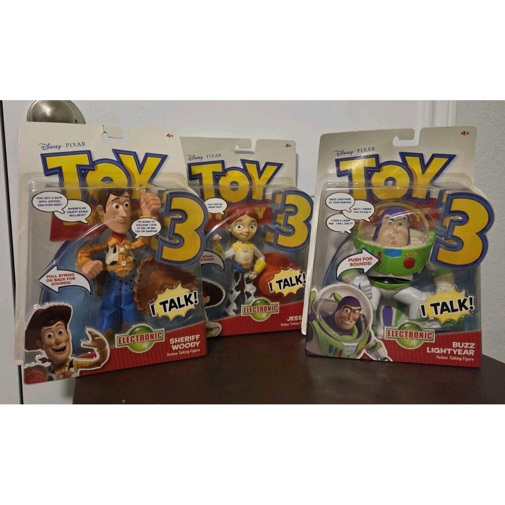 Disney Pixar Toy Story 3 Talking Deluxe Figures: Woody, Buzz, Jessie 8 inch New